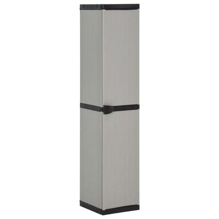vidaXL Tuinkast met 3 schappen 34x40x168 cm grijs en zwart, Huis en Inrichting, Kasten | Overige, Nieuw, Verzenden