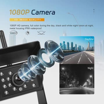 7" HD Draadloze Achteruitrijcamera met Nachtzicht en Waterdi, Verzenden, Nieuw