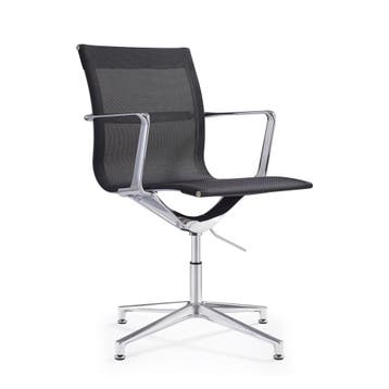 Design vergaderstoel Monaco - Zwart, Ophalen of Verzenden, Nieuw