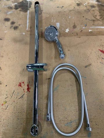 Bossini glijstang 66 - 72 cm met handdouche chroom gladde, Doe-het-zelf en Verbouw, Sanitair, Ophalen of Verzenden, Nieuw, Chroom