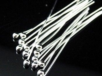100 stuks Verzilverde Nietstiften 30 x 0,7 mm met bolletje, Ophalen of Verzenden, Nieuw, Overige typen