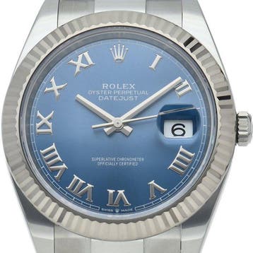 Rolex - Datejust 41 Mens Watch Oyster Azzurro Blue - 126334, Nieuw