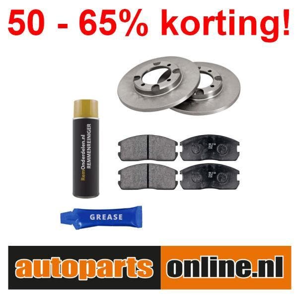 Remschijven + Remblokken Mitsubishi Lancer voorzijde, Auto-onderdelen, Besturing, Nieuw, Mitsubishi, Verzenden