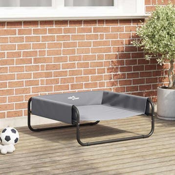 vidaXL Hondenbed Lichtgrijs 75 x 75 x 30 cm Staal, Verzenden, Nieuw