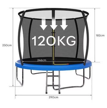 Trampoline 305 cm met Net en Ladder Complete Set Buiten, Verzenden, Nieuw