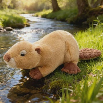 Realistische Bever Knuffel - Zacht Pluche Dier voor Kinderen