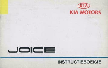 1999 Kia Joice Instructieboekje Nederlands, Verzenden