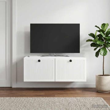 vidaXL Wandbeugel TV-kast Hoogglans Wit 78,5 x 41 x 30 cm, Huis en Inrichting, Kasten | Televisiemeubels, Minder dan 50 cm, Verzenden