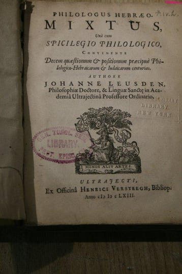 Johannes Leusden - Philologus Hebræo-Mixtus, una cum