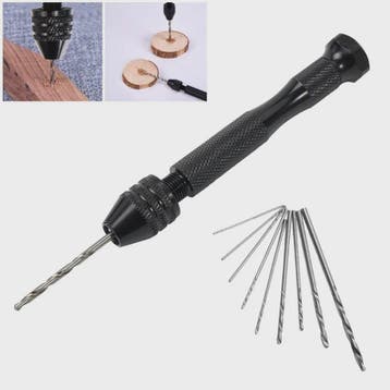 Handboor Set met 10 Precisieboren voor Hobby & Modelbouw - 0, Doe-het-zelf en Verbouw, Gereedschap | Boormachines, Verzenden, Nieuw