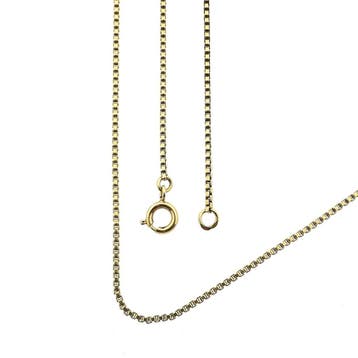 Gouden venetiaanse schakelketting; 14 karaat; 56 cm, Ophalen of Verzenden, Gebruikt, Goud, Goud