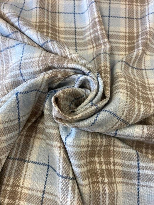 Hoogwaardig weefsel, uiterst zacht, met Schotse ruit, zonder, Antiek en Kunst, Curiosa en Brocante