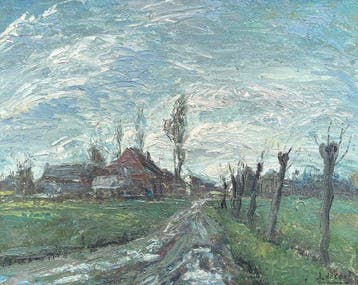 Jules de Cort (1918-1999) - Landschap met boerderij, Antiek en Kunst