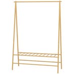 TRUUSK Garderoberek Bamboe - Kledingrek met Planken en Haken, Verzenden, Nieuw