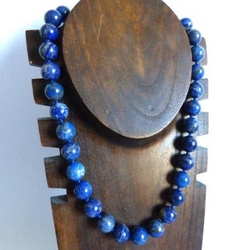 Prachtige halsketting van Afghaans lapis lazuli - 45 cm- 105