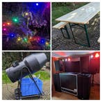 Licht, Geluid, FX of Inrichting nodig? Party Verhuur SALLAND, Hobby en Vrije tijd, Feestartikelen | Verhuur, Ophalen of Verzenden