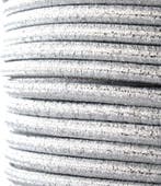 3mm Elastisch Touw - Lurex zilver - 50 meter op rol, Ophalen of Verzenden, Nieuw