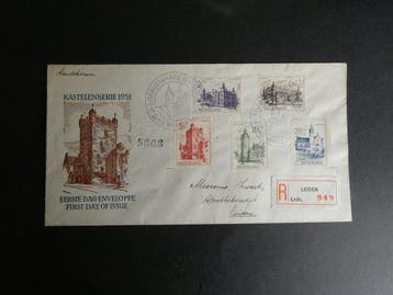 Nederland 1951 - Zomerzegels op FDC - NVPH E5, Gestempeld
