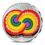 GRATIS OMWISSELEN! OFFICIËLE KLEUR EURO “HUWELIJK VOOR ALLEN, Zilver, Losse munt