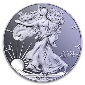 Verenigde Staten. 2027 1 oz American Titanium Eagle Round BU