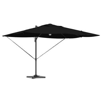 vidaXL Parasol Zwart 351 x 250 x 253 cm Polyester en, Verzenden, Nieuw, 2 tot 3 meter
