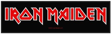 Iron Maiden - Logo - patch officiële merchandise, Ophalen of Verzenden, Nieuw, Kleding