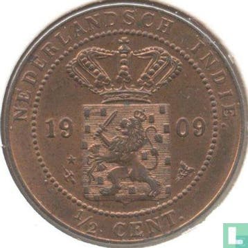 Nederlands-Indië ½ cent 1909, Verzenden, Losse munt