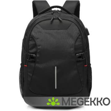 ACT Global rugzak 15,6 inch, zwart, met USB-laadpoort, Verzenden, Nieuw