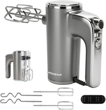 Handmixer - 5 Snelheden met Turbo - RVS Deeghaken & Gardes -, Verzenden, Zo goed als nieuw