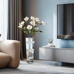 Hoge Spiegelvaas met Verpletterde Diamanten Kristal Design, Verzenden, Nieuw