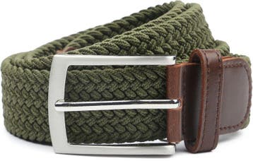 Suitable Geweven Riem Olijfgroen maat 95 Heren, Verzenden, Nieuw, Suitable, Echt leder