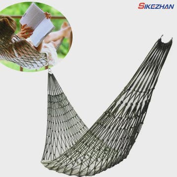 Draagbare Nylon Touw Hangmat - Ademende Mesh Schommelstoel v, Verzenden, Nieuw
