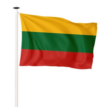 Vlag Litouwen 100x150cm (voor gevelstok), Nieuw