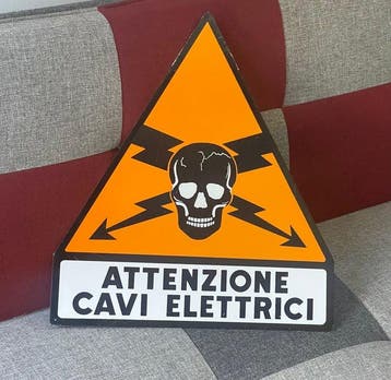 Segnale Attenzione cavi Elettrici. Originale - Signalen (1)