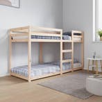 vidaXL Stapelbed massief grenenhout 75x190 cm, Eenpersoons, Bruin, Verzenden, Nieuw