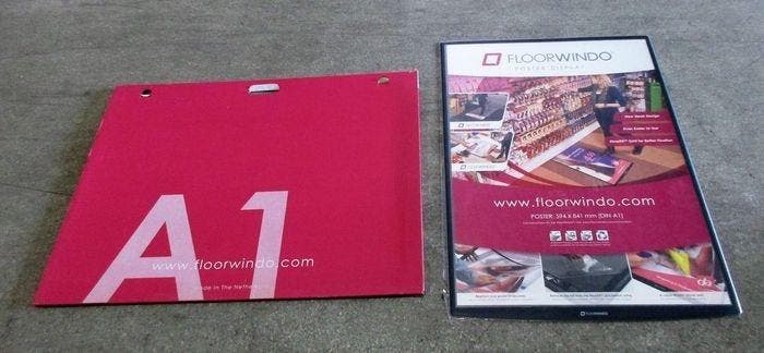 Vloerdisplay Floorwindo, A1 formaat, B90 x H63 cm, Zakelijke goederen, Kantoor en Winkelinrichting | Magazijn, Stelling en Opslag
