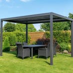 Riviera 3x4m lamellen overkapping met LED aluminium, Tuin en Terras, Tuinsets en Loungesets, Ophalen of Verzenden, Nieuw, Aluminium