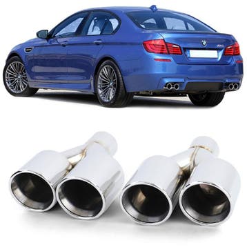 Uitlaat Sierstukken BMW F10 F11 F12 F13 Chroom Duplex, Ophalen of Verzenden, Nieuw