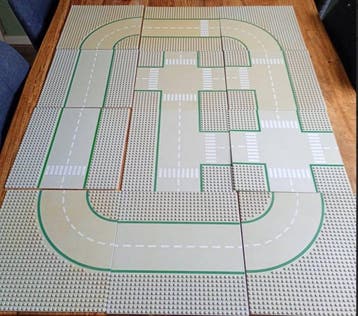 Lego Grondplaten - City - Grond wegplaten, Nieuw