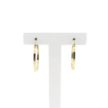 8 karaat oorringen; Ø 26,4 mm (Oorbellen), Sieraden, Tassen en Uiterlijk, Oorbellen, Ophalen of Verzenden, Gebruikt, Geel, Goud