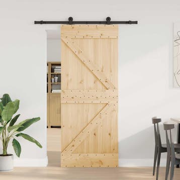 vidaXL Schuifdeur NARVIK 85 x 210 cm (152,5 cm) Naturel en, Doe-het-zelf en Verbouw, Verzenden, Nieuw