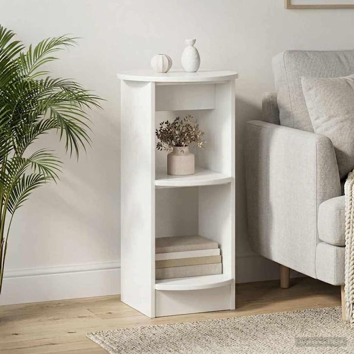 vidaXL Bijzetkast Hoogglans Wit Geconstrueerd hout, Huis en Inrichting, Kasten | Buffetkasten, Nieuw, Minder dan 50 cm, Overige houtsoorten