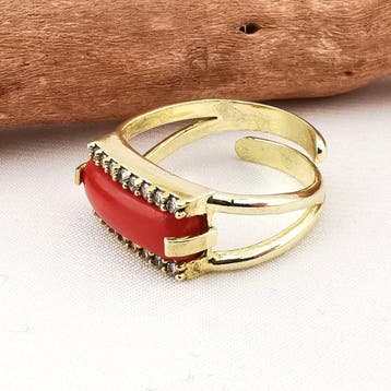 Koraal - Zilver - Ring - Italiaans vakmanschap