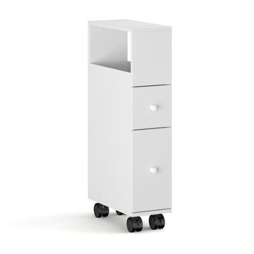 Niches kast op wieltjes Broreynna 66x15x33 cm [en.casa], Verzenden, Nieuw