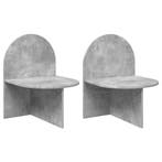 vidaXL Nachtkastje 2 pcs Betongrijs 48 x 49 x 65 cm, Verzenden, Nieuw, 55 tot 70 cm, 45 tot 65 cm
