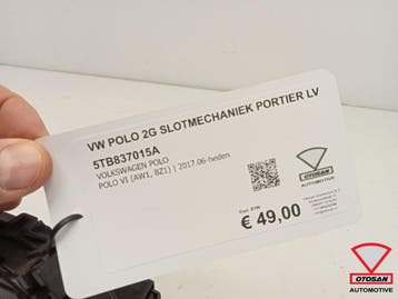VW Polo 2G T-Cross Taigo Slotmechaniek Portier Links Voor 5T, Auto-onderdelen, Carrosserie en Plaatwerk, Ophalen, Gebruikt, Voor