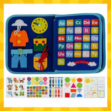 Kruzzel Montessori manipuleerboek blauw – educatief senso., Ophalen of Verzenden, Nieuw