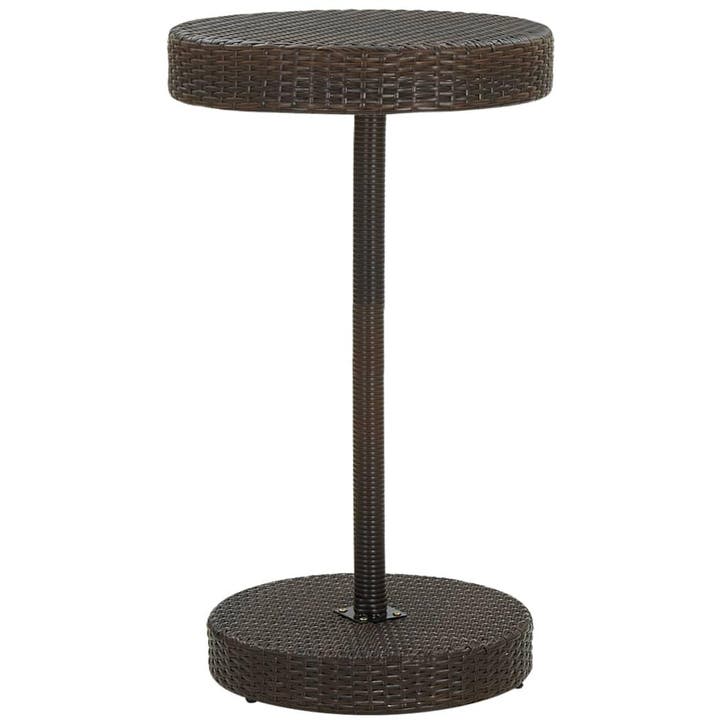 vidaXL Tuintafel 60,5x106 cm poly rattan bruin, Tuin en Terras, Tuintafels, Nieuw, Verzenden