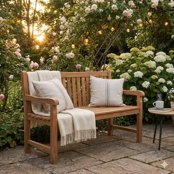 Concord tuinbank 120 cm teak, Ophalen of Verzenden, Nieuw, Teakhout