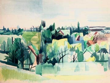 René Mels (1909-1977) - Paysage rural à la charnière de, Antiek en Kunst, Kunst | Schilderijen | Modern